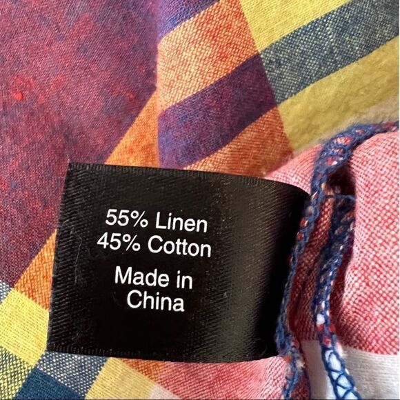 Lane Bryant Plaid Off The Shoulder Blouse. Super Cute!!. Sz 18/20. EUC! - Picture 6 of 11